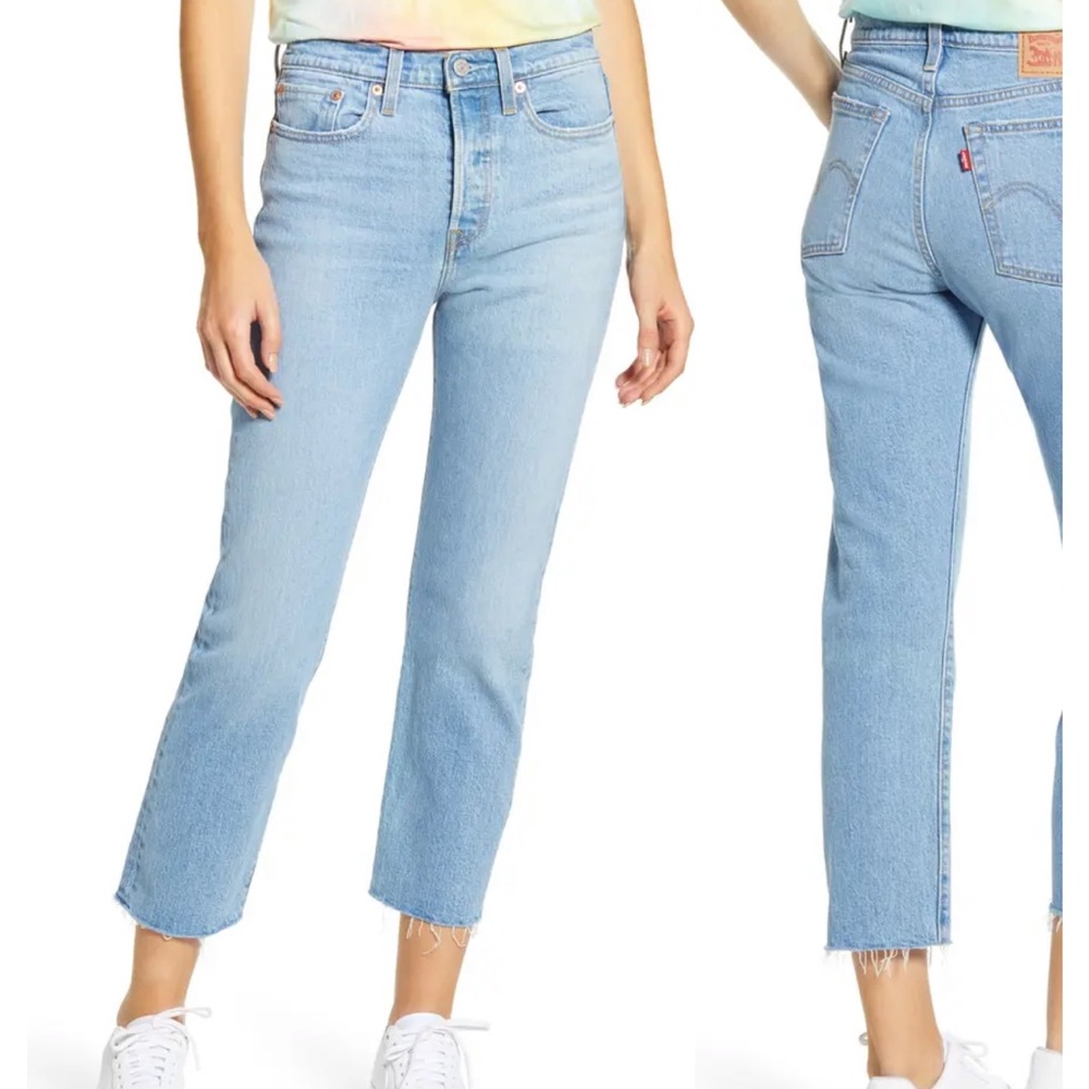 Levi’s Wedgie High Waist Raw Hem Denim